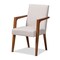 Baxton Studio Glenda Mid-Century Modern Greyish Beige Fabric and Walnut Brown Finished Wood 5-Piece Dining Set 187-7364-8959-Zoro - alternate 4